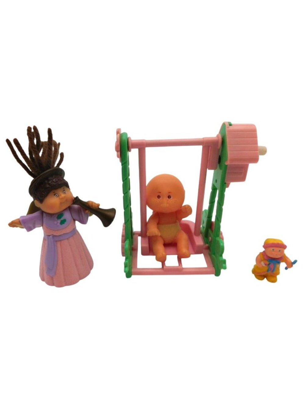 Cabbage Patch Kid CPK Miniature Figure Lot 1990s Rocking Babies Swing Angel Mini